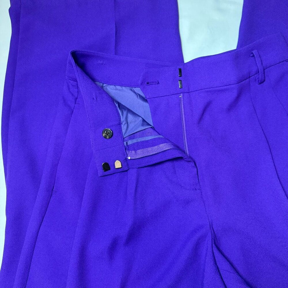 Ann Taylor Purple Wide-Leg Dress Pants - Picture 4 of 8